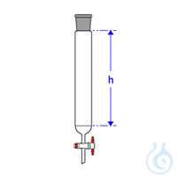 Colonna per cromatografia vetro Duran Øi40 x 500mm con setto P3. Cono N29/32 Colonna per...